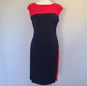 Lauren Ralph Lauren Dress Women's Color Block Sheath Essentials Dress Size 6